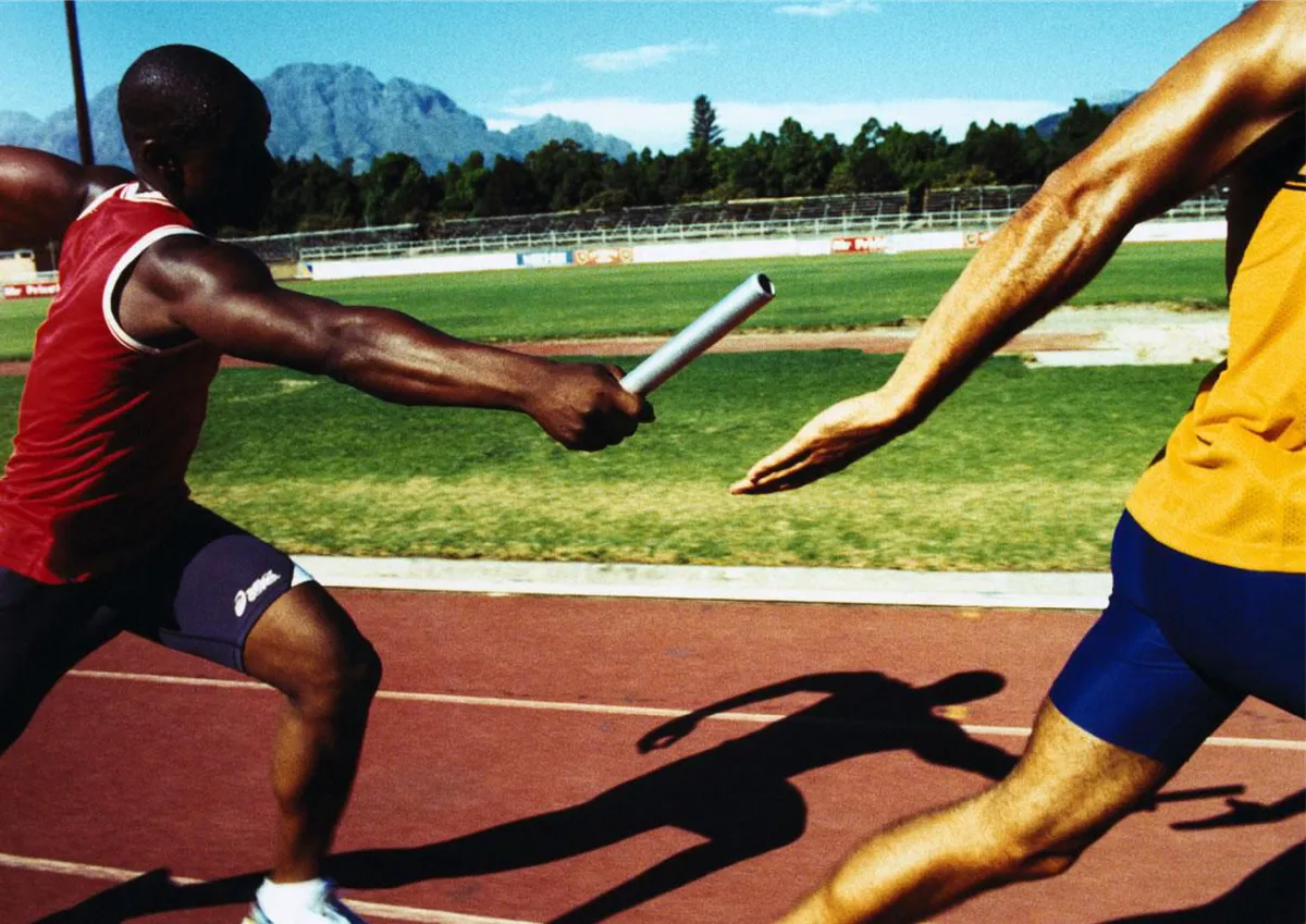 Abstract background with blurred text overlay